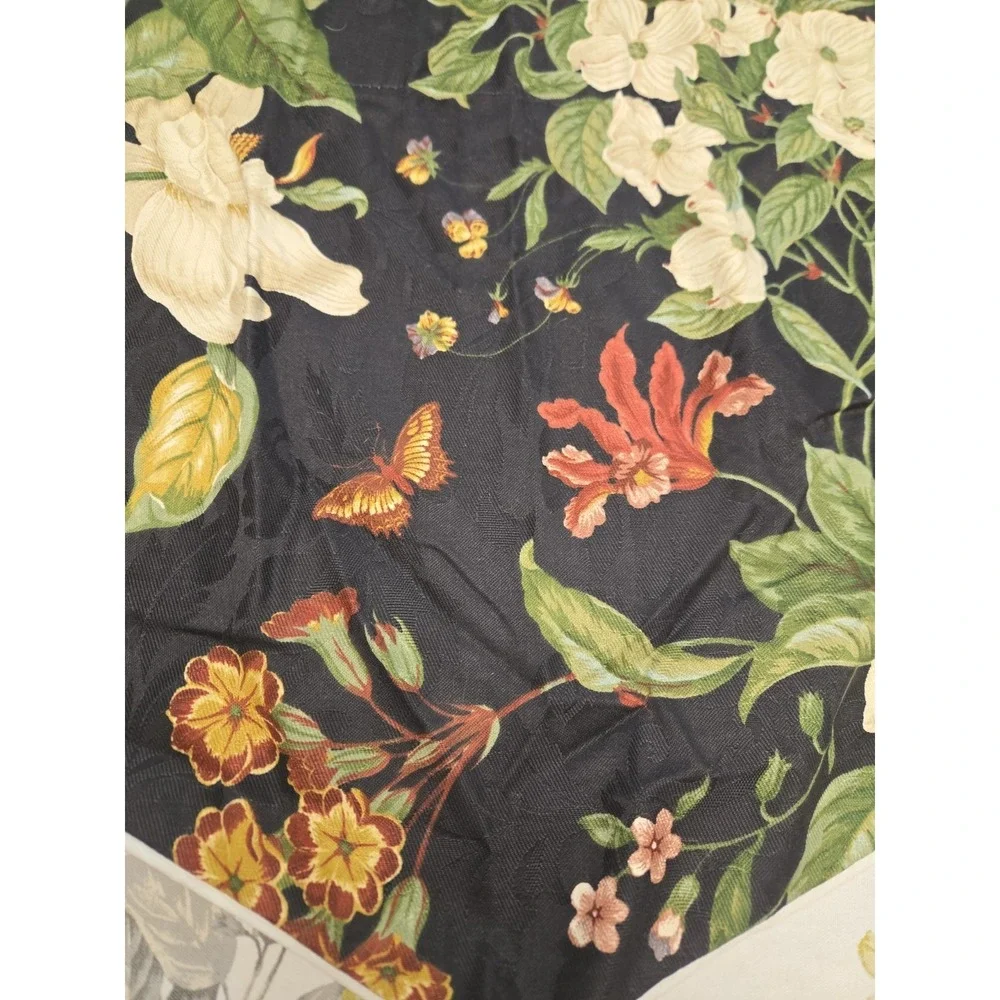 2 WAVERLY Williamsburg Fairfield Curtain Valance Garden Images Black 52